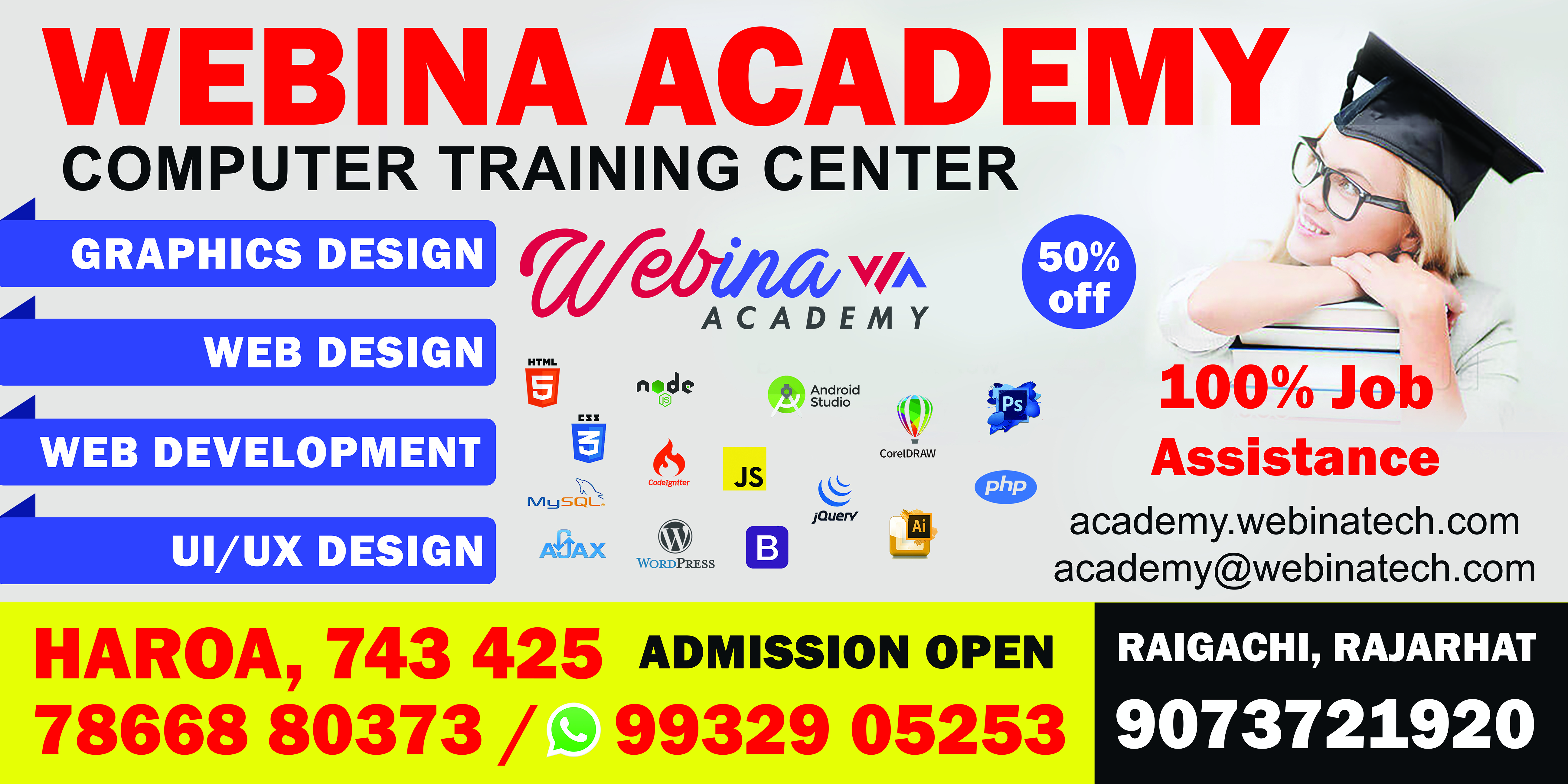 Webina Academy Graphics Design Banner